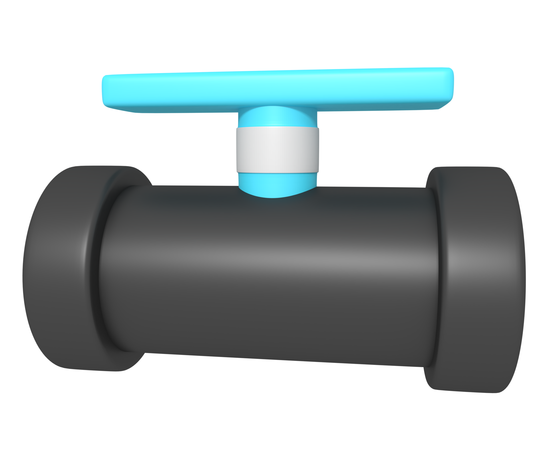 3d render of pipe with valve