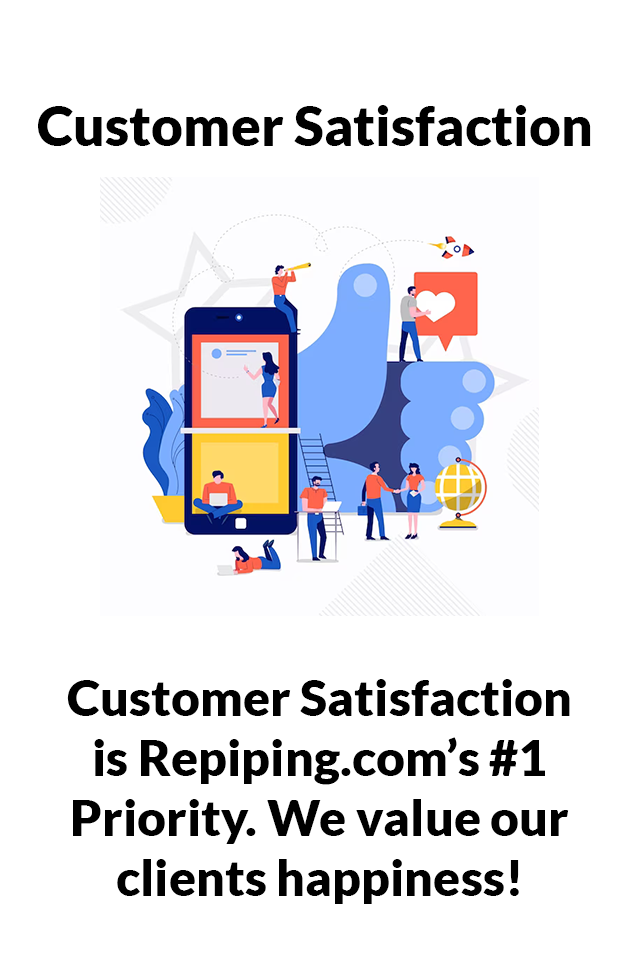 customer satisfaction with a big thumbs up and a cell phone and customer satisfaction is our number 1 priority.